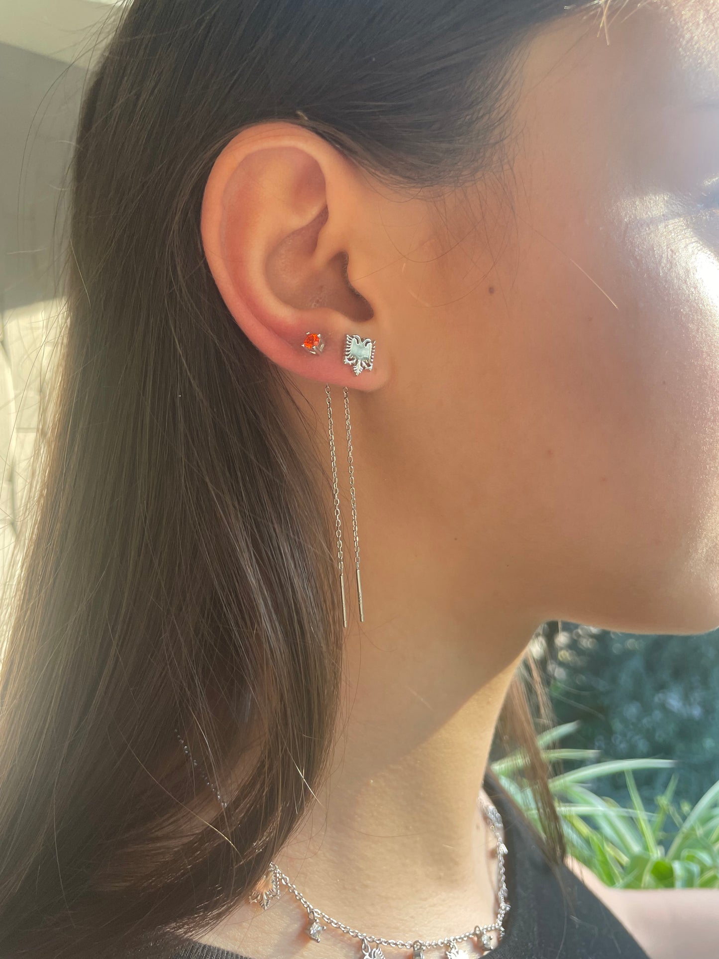 GURI I KUQ SILVER EARRING