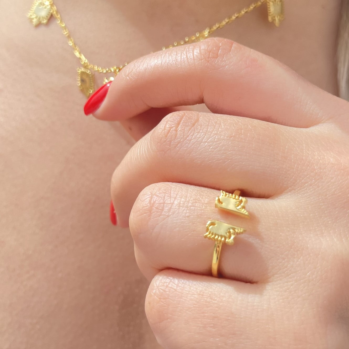 BASHKIM GOLD PLATED RING